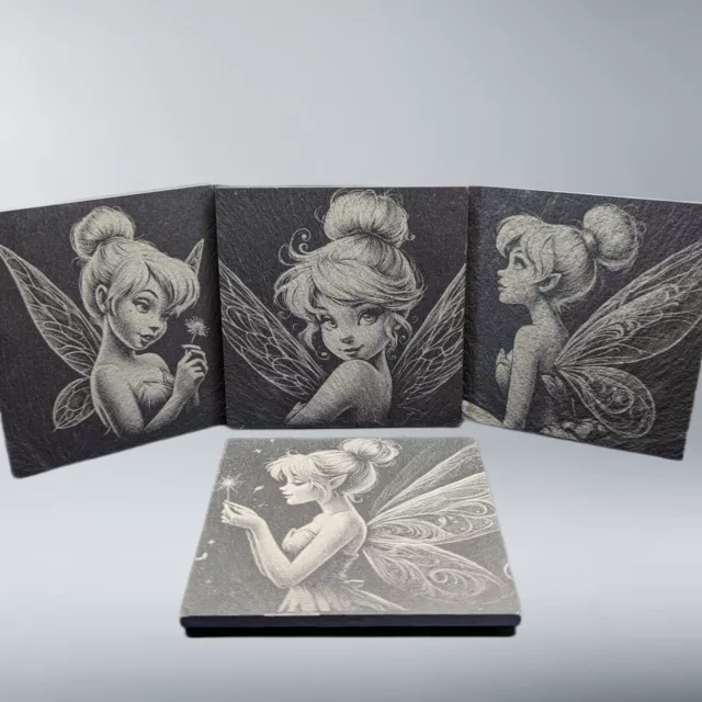 Disney Tinkerbell Coaster Collection,Gift Set Table Protector,Drink Mats