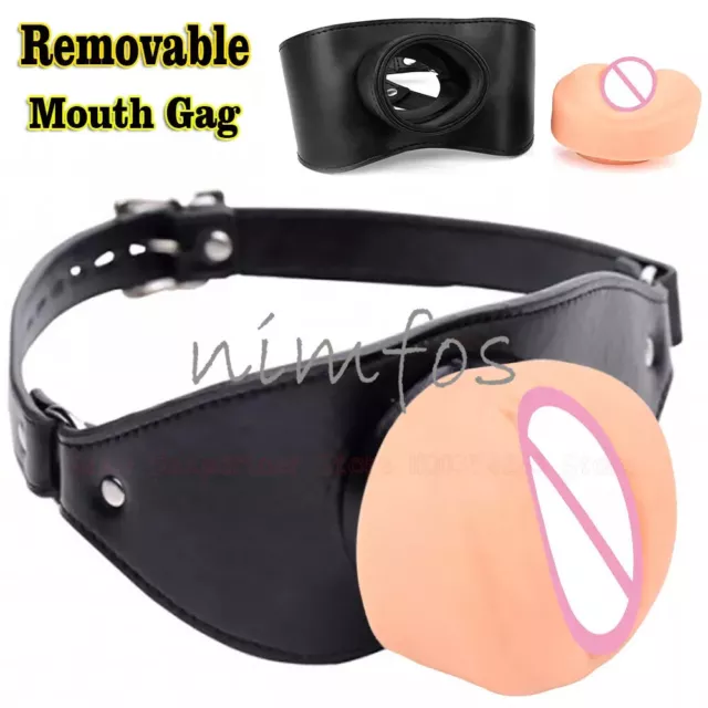Mouth Gag Belt Plug Adults Games Restraint Oral for Woman Couple