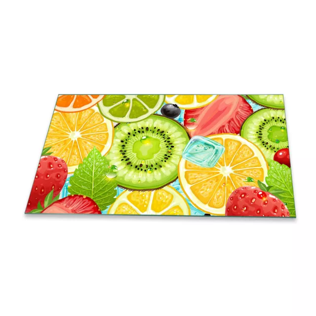 Placa de cubierta de estufa Ceran 90x52 fruta cubierta colorida vidrio protección contra salpicaduras cocina decoración