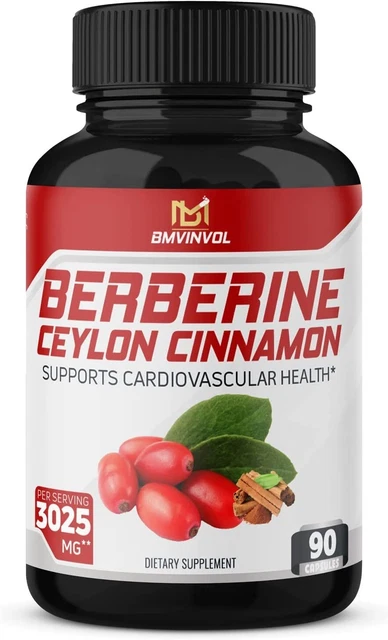 Berberine Supplement 17 in 1 Immune Support w/ Ceylon Cinnamon, Quercetin (NEW)
