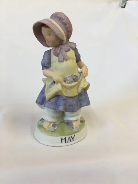 Holly Hobbie Sweet May Joy Collection Vintage Porcelain Figurine 1980's VG