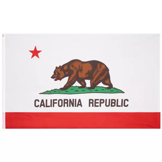 Fahne Flagge California Kalifornien Amerika USA - 90 x 150 cm m. Metallösen NEU