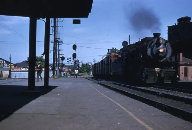 PRR 222 PENNSYLVANIA Railroad Pacific Steam BAY HEAD JT NJ Orig 1958 Photo Slide