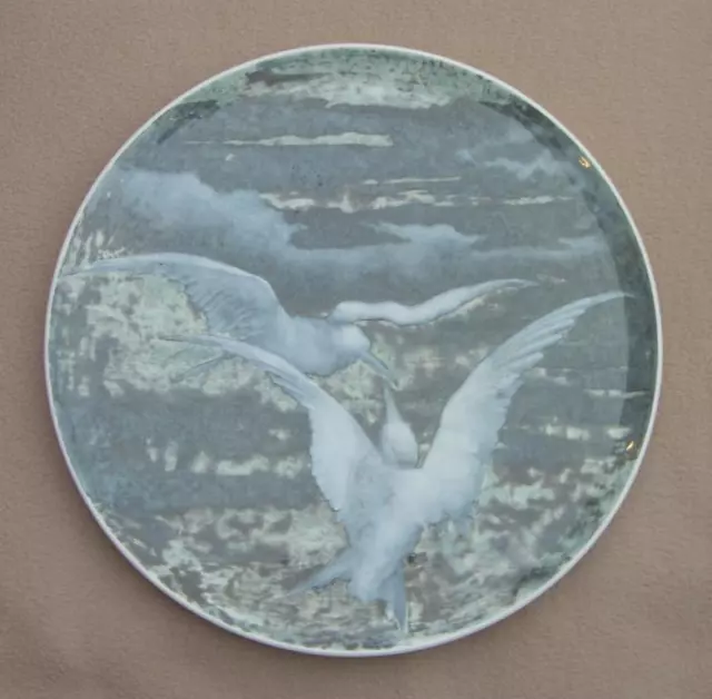 Sevres Paris Large Charger Plate Birds Seagulls By Escallier Pate Sur Pate C1888