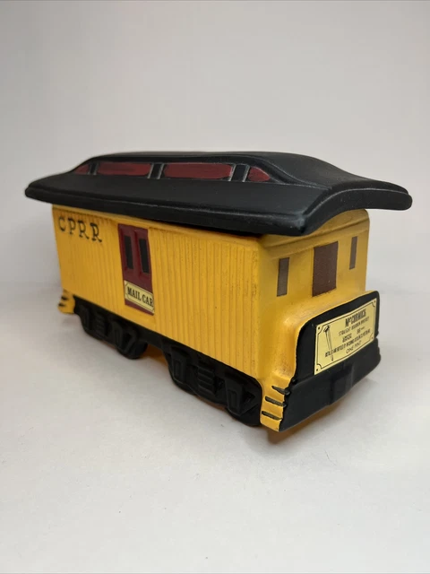 1970 McCormick's Whiskey Decanter Bottle Train CPRR Mail Car One Pint