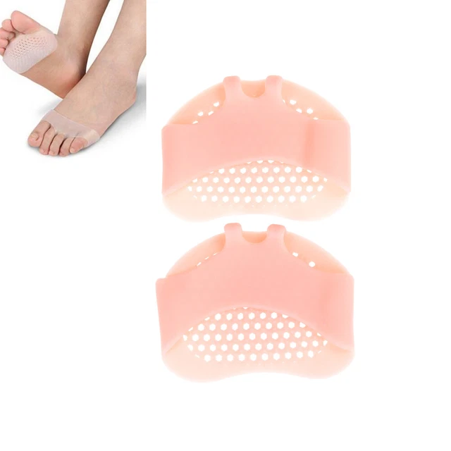 1Pair Silicone Gel Toe Pads Heel Shock Absorption AntiSlip-resistant Foot .Q1