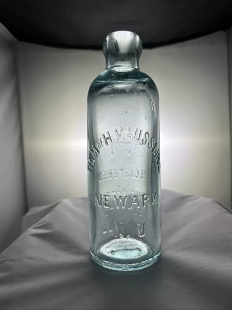 RARE Unlisted “Firm Of H. HAUSSLING” NEWARK NJ NEW JERSEY HUTCHINSON SODA BOTTLE