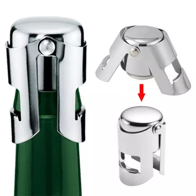 Steel Sparkling Champagne Bottle Sealer Saver Wine Champagne Stopper.