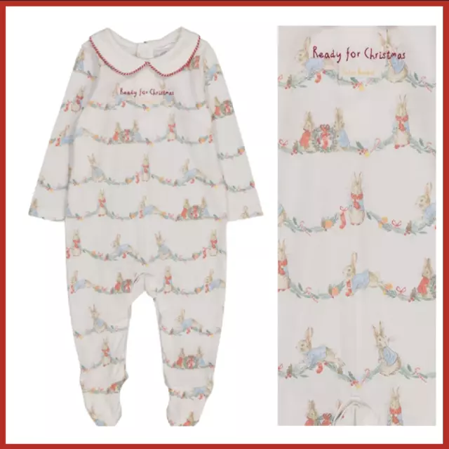 Tuta speciale Natale unisex bambino Peter Rabbit and Friends per baby grow