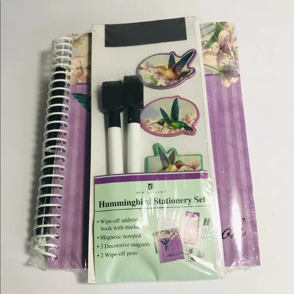 Hummingbird Address Book/Stationery And Notepad Set NEW!