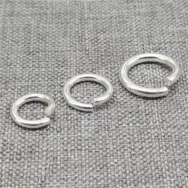 925 Sterling Silver Open Jump Rings Diameter 7mm 8mm 10mm Thickness 1.5mm 1.2mm