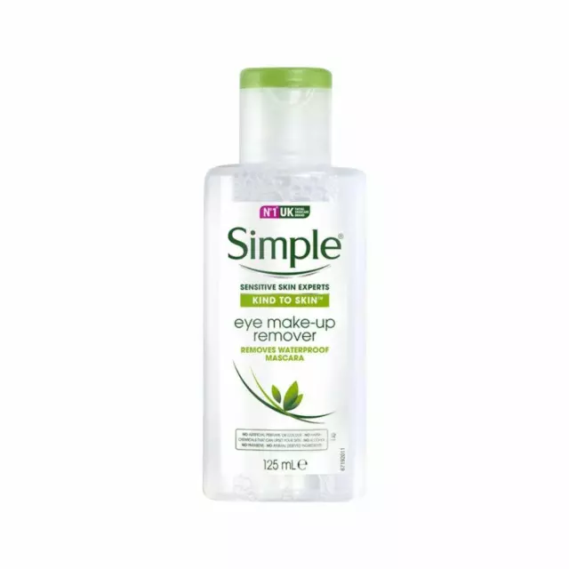 2 x Simple Kind To Eyes Eye Make Up Remover 125 ml