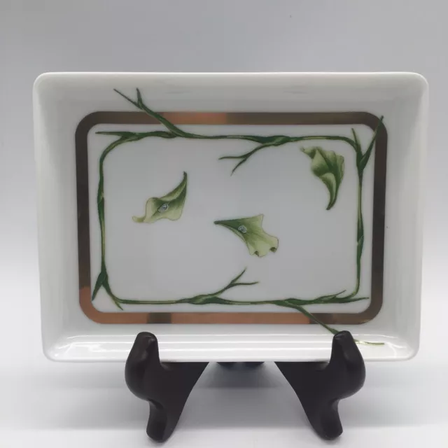 Medard de Noblat Limoges France Jardin de Flore Trinket Tray