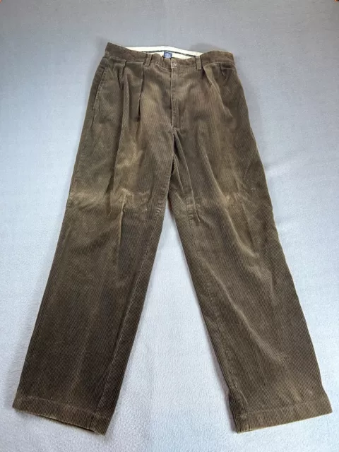 Polo Ralph Lauren Corduroy Pants Mens 32x30 Brown Andrew Pants Vintage