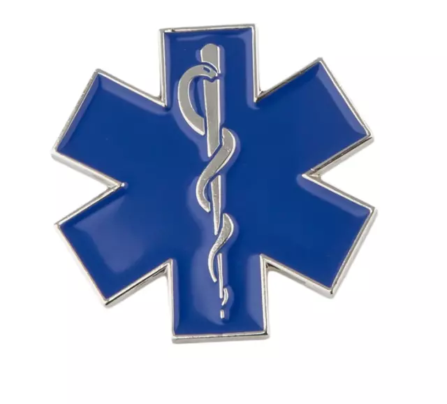 Star of Life Lapel Pin Badge Medical Symbol Brooch Caduceus Ambulance Paramedic