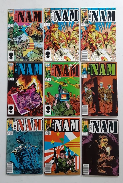The 'Nam Marvel Comics, Lot of 57 issues, incl The Punisher, Death of Joe Hallen