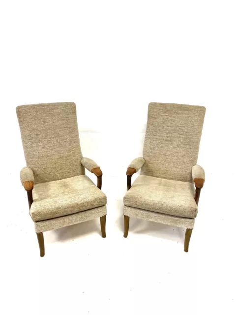 Pair of Vintage Retro Mid Century PARKER KNOLL Armchairs 1960s Modernist Chairs 3