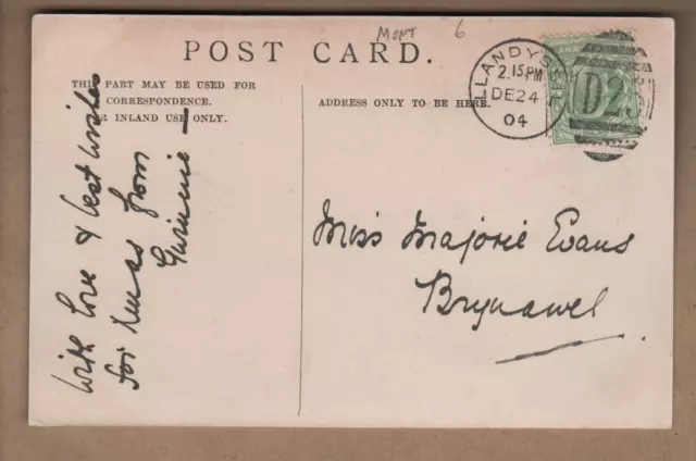 Llandyssil, Montgomary - Duplex Postmark D25 - Cat £6 - Great Strike - 1904