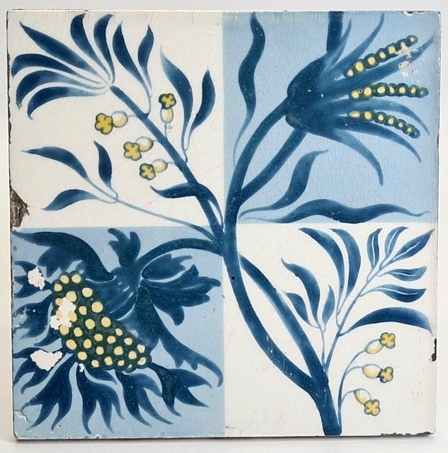 Minton Hollins & Co Fireplace Tile decorated by Shrigley and Hunt of Lancaster