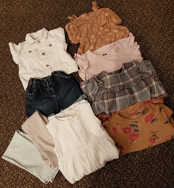Bundle Of Girls Clothes. Age 2-3 Years. Dress, Tops, Shorts & Denim Jacket 2