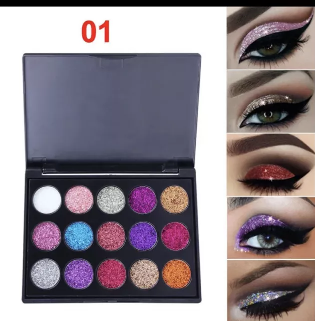 15 Colours Glitter Eyeshadow Eye Shadow Palette Makeup Shimmer Matte Cosmetic .