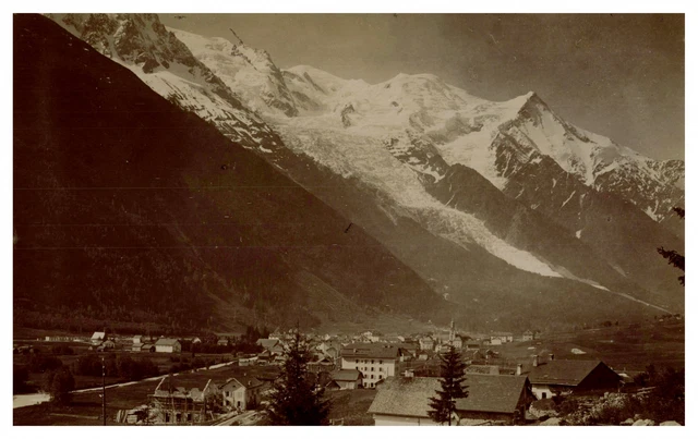 Vintage : Photo Ancienne Du Glacier Des Bossons à Chamonix, Circa 1880 – Tirage Albuminé