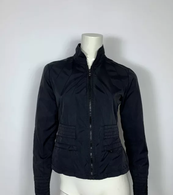 kupido giacca jacket donna usato cotone leggera S giubbotto corto nero T7302