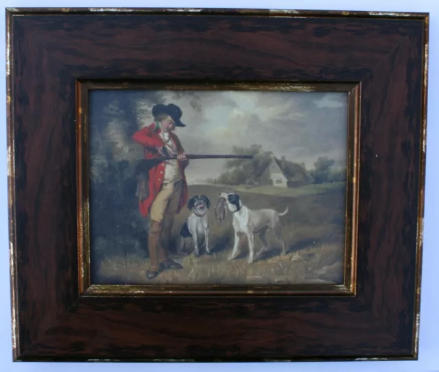 Hunting / Shooting Framed Oleograph W586#E Reproduction Picture , Art .