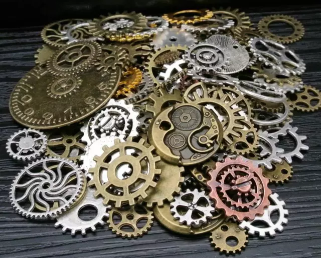 100g Pieces Lots Vintage Gears Wheels Steampunk Old Watch Parts Steam Punk DIY 3