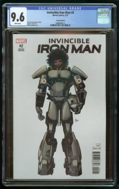 Invincible Iron Man (2017) #2 Cgc 9.6 Riri Williams Ironheart Deodato Variant