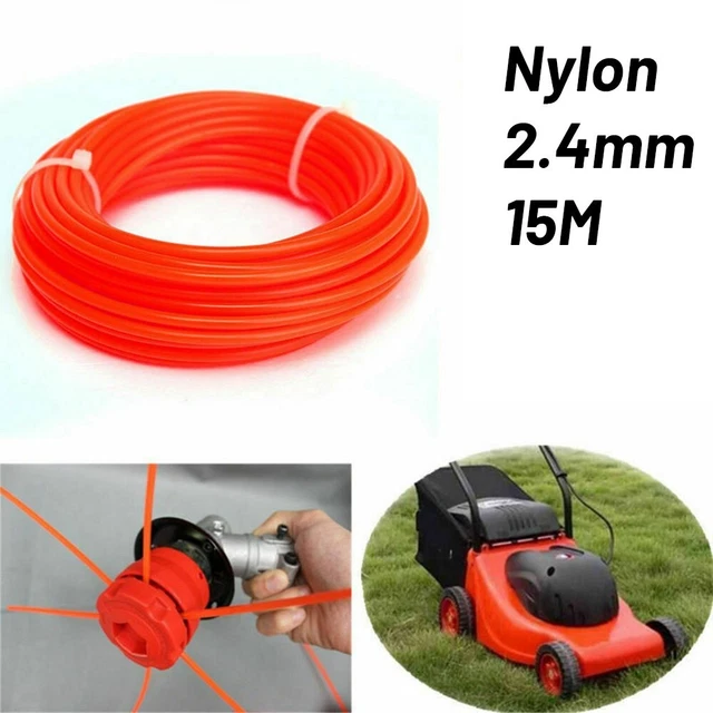 Nylon Trimmer Linie orange Teile Runde Kordel Ersatzteil 15 Meter Hochwertig