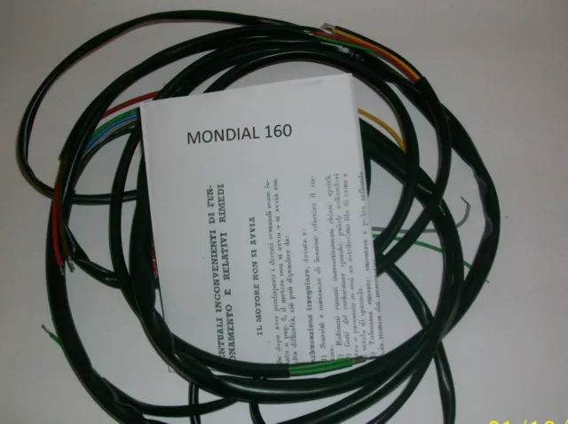 Impianto Elettrico Electrical Wiring Moto Mondial 160 Con Schema Elettrico