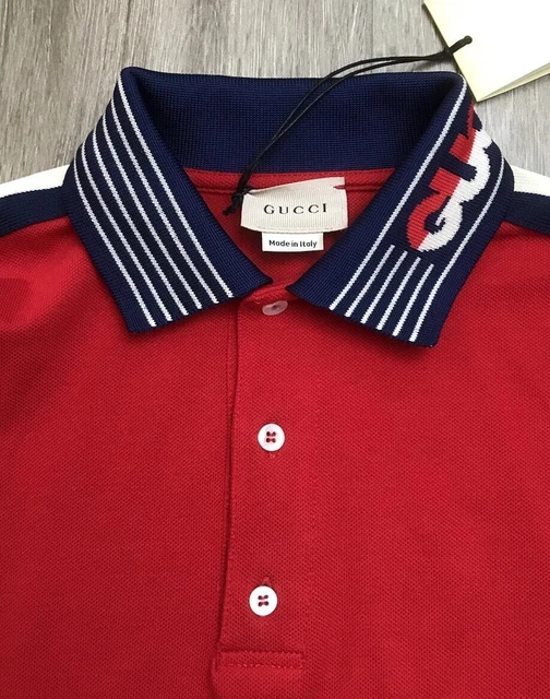 Polo Rossa GUCCI bambini ragazzi ragazzi a maniche lunghe età 12 anni nuova con etichette prezzo disponibile £201 6