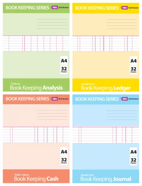 A4 ACCOUNTS BOOK KEEPING Cash Journal Ledge Analysis Accounting Books