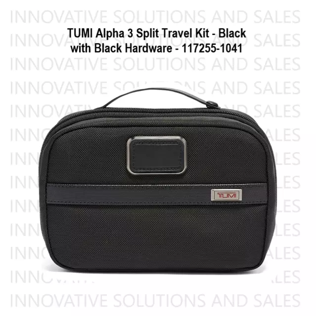 TUMI ALPHA 3 Split Travel Kit Black with Black Hardware 117255