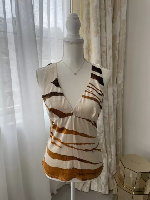 Authentic Roberto Cavalli Silk Top, Size IT44