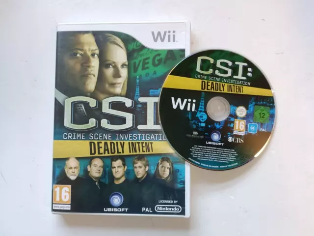Wii Csi Deadly Intent Crime Scene Investigation Nintendo Jeu N