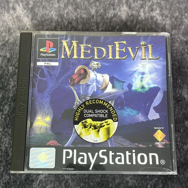 Empty Custom Replacement Cases For MediEvil 1 & 2 – Sony PlayStation 1 PS1 PSX, Reproduction Box Art Inserts