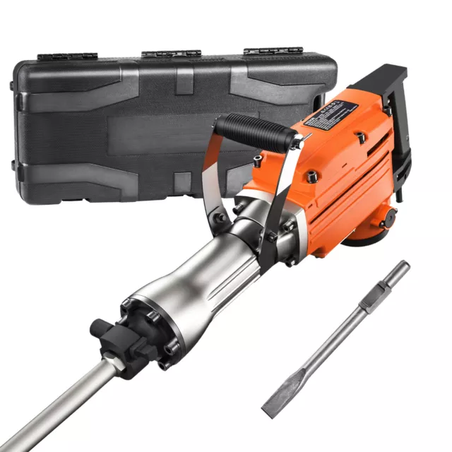 VEVOR Elektro Abbruchhammer 2200W Stemmhammer 286mm 2 Meißel Set Schlaghammer