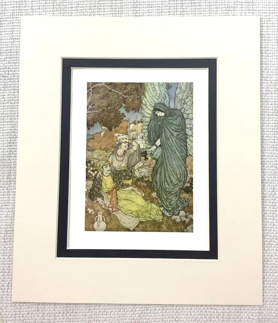1909 Antique Print The Rubaiyat of Omar Khayyam Edmund Dulac Illustration Angel
