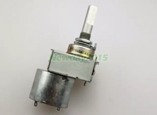 Audio Motorized Potentiometer 16mm Dual-Gang A50K 50K 25mm D Shaft For Panasonic 3