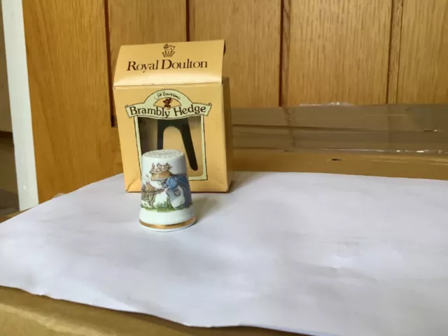 Brambly Hedge Mrs Apple  Spring thimble by Royal Doulton. Duplicated gift.