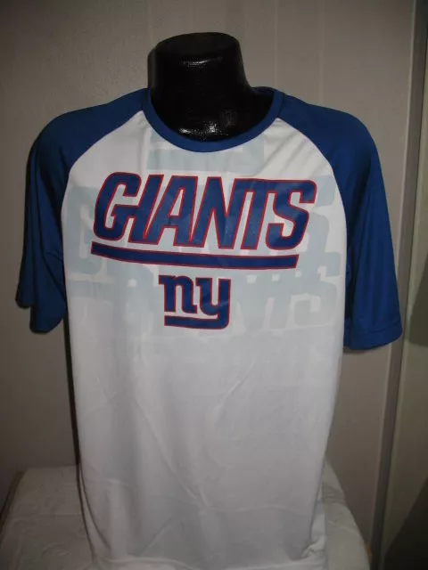 NFL New York Giants Football Performance Workout Dri Fit Shirt Mens Majestic Nwt