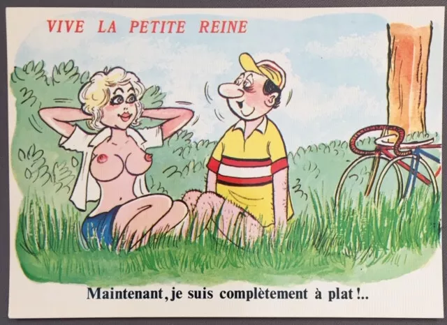 Carte postale Humoristique - Maintenant, je suis complètement à plat !..  (143)