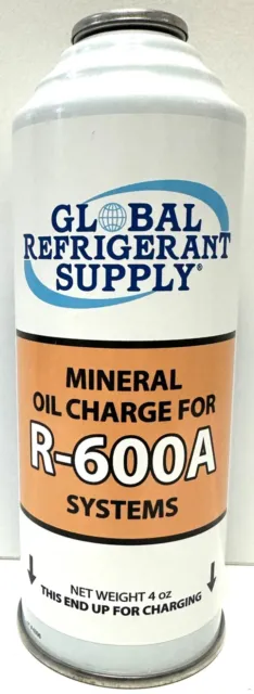 R600a, Mineral Oil Charge, 4 oz. Can, Mineral Oil, For R-600a Systems