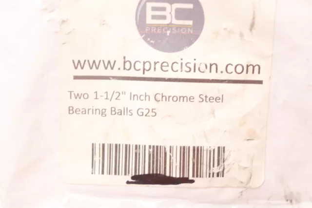 (2-Pk) BC Precision Bearing Balls Steel Chrome 1-1/2" G25