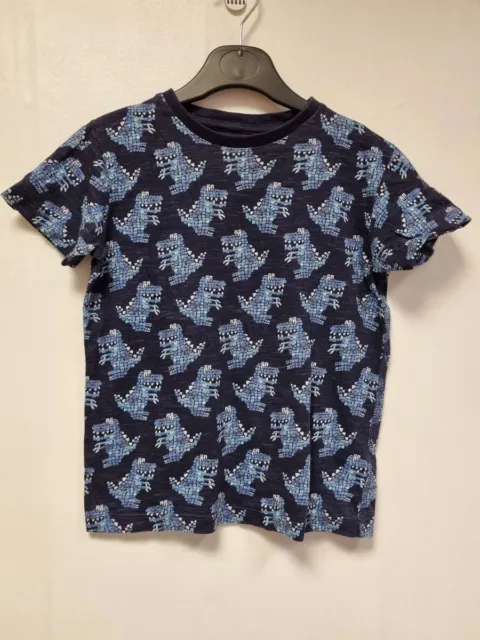 Boys Blue With Dinosaur Short Sleeve T Shirt From Next Age 4-5 Years