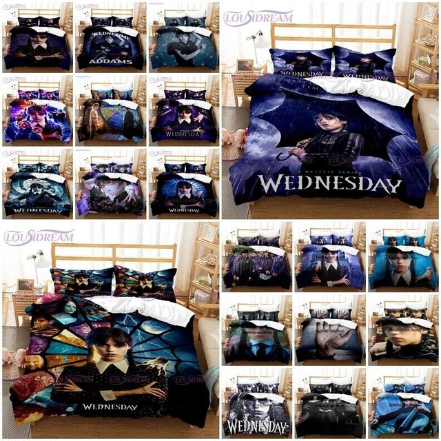 Wednesday The Addams 3D Single Double Bedding Set 2/3PCS Duvet Cover Pillowcase