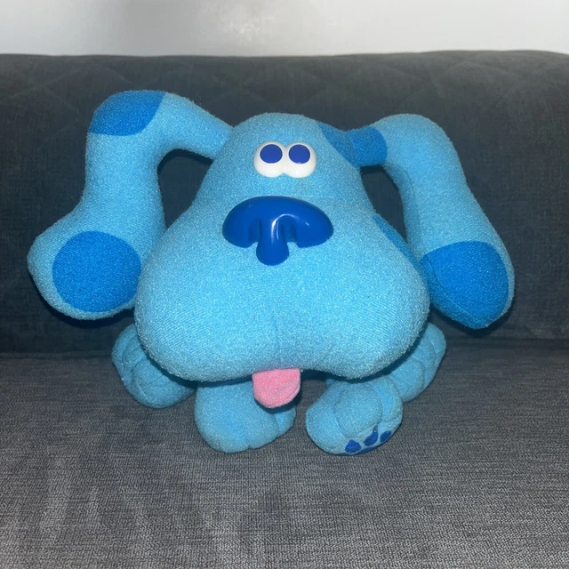 VINTAGE BLUES CLUES 8" PLUSH DOG Toy 1997 Tyco Pose A Blue Stuffed
