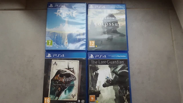 Lot 4 Jeux PS4: Rime, Batman, Last guardian, Shadow of the collossus